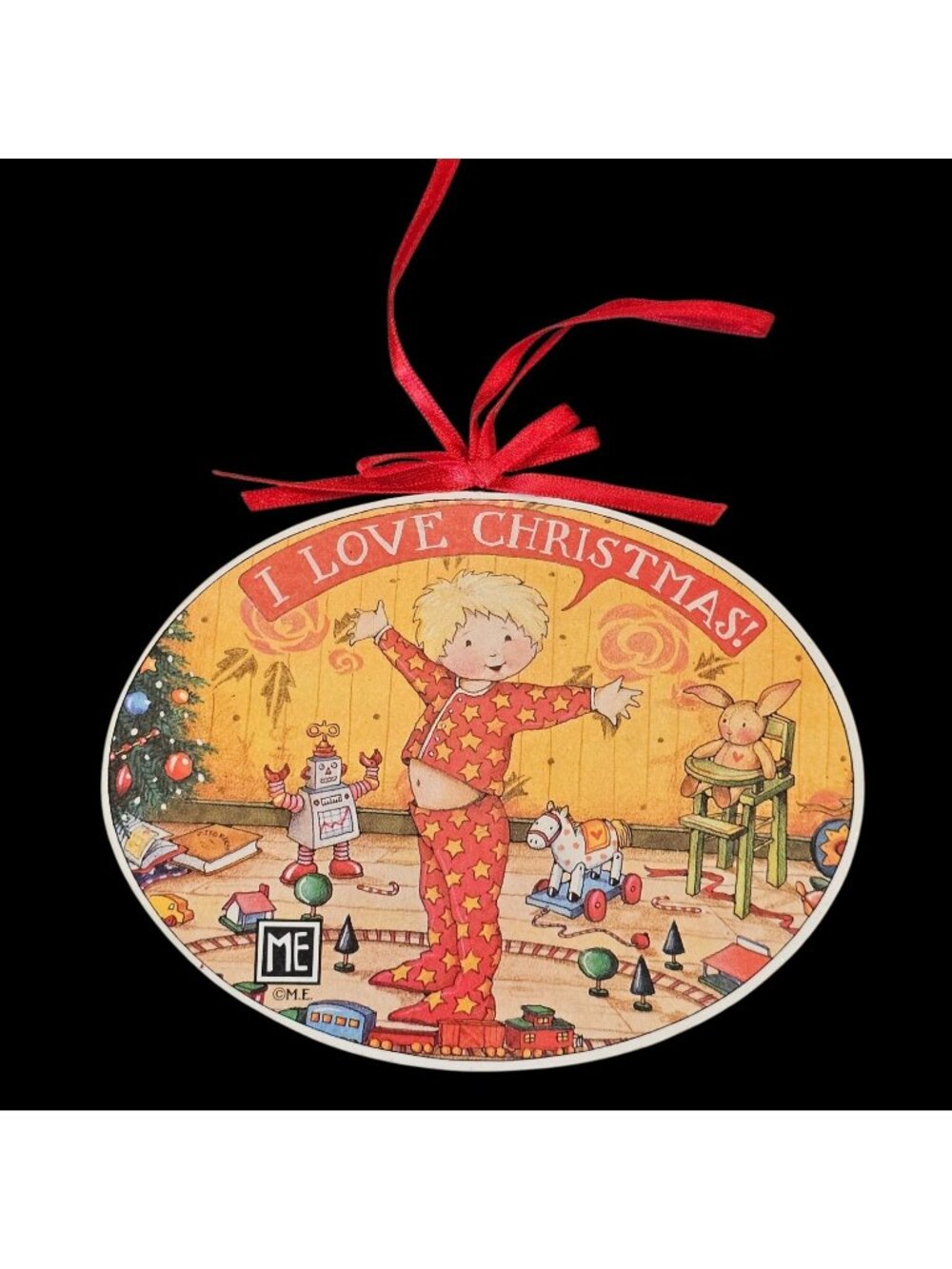 Vintage Mary Engelbreit “I Love Christmas” Ornament